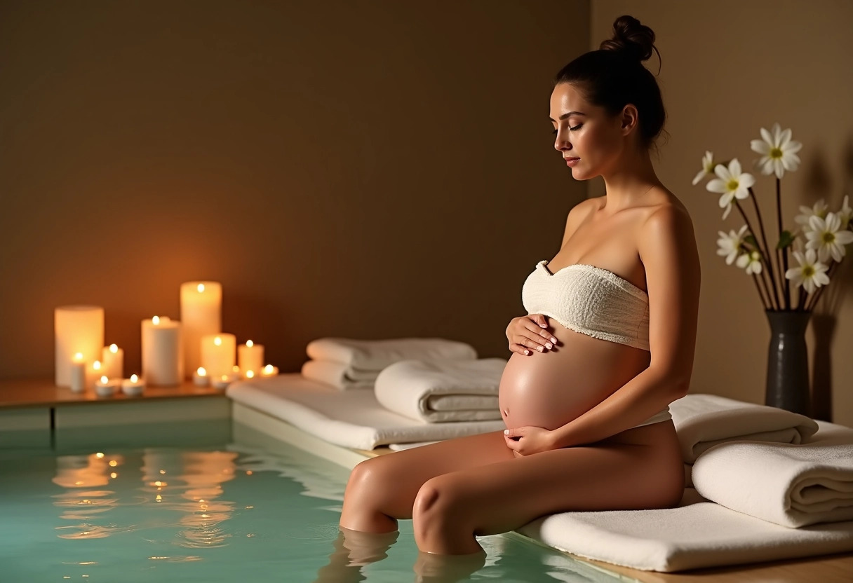 femme enceinte spa